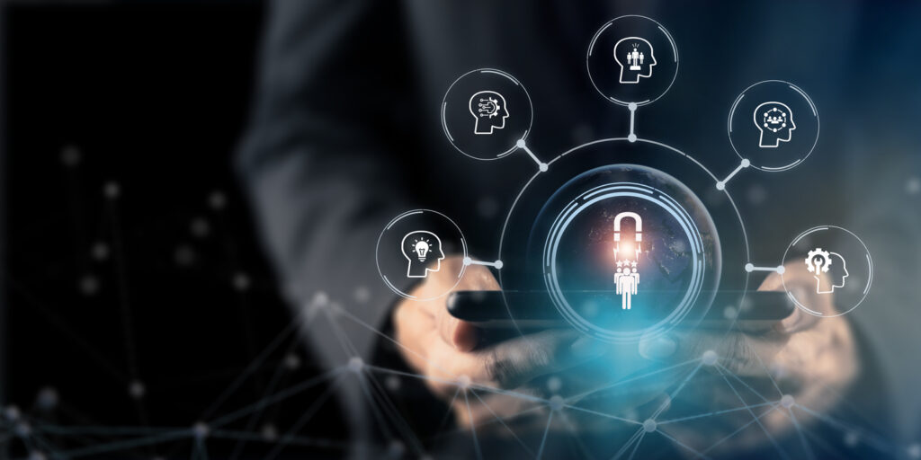 New skill, upskill and reskill concept. Foundational skills will need in the future world of work. Digial and AI technologies are transforming. New occupations emerge and workforce adaptation.